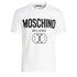 Moschino Milano Double Smiley Logo White T-Shirt 222ZRJ07259041 Regular Fit 1001